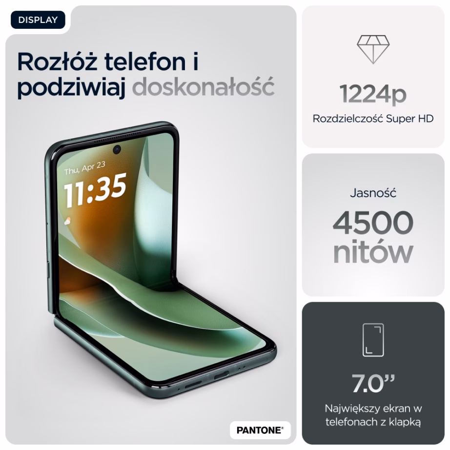 Nutitelefon Motorola Moto RAZR 60 Ultra 5G, Dual SIM, 16 GB RAM, 512 GB, Pantone Scarab - 33