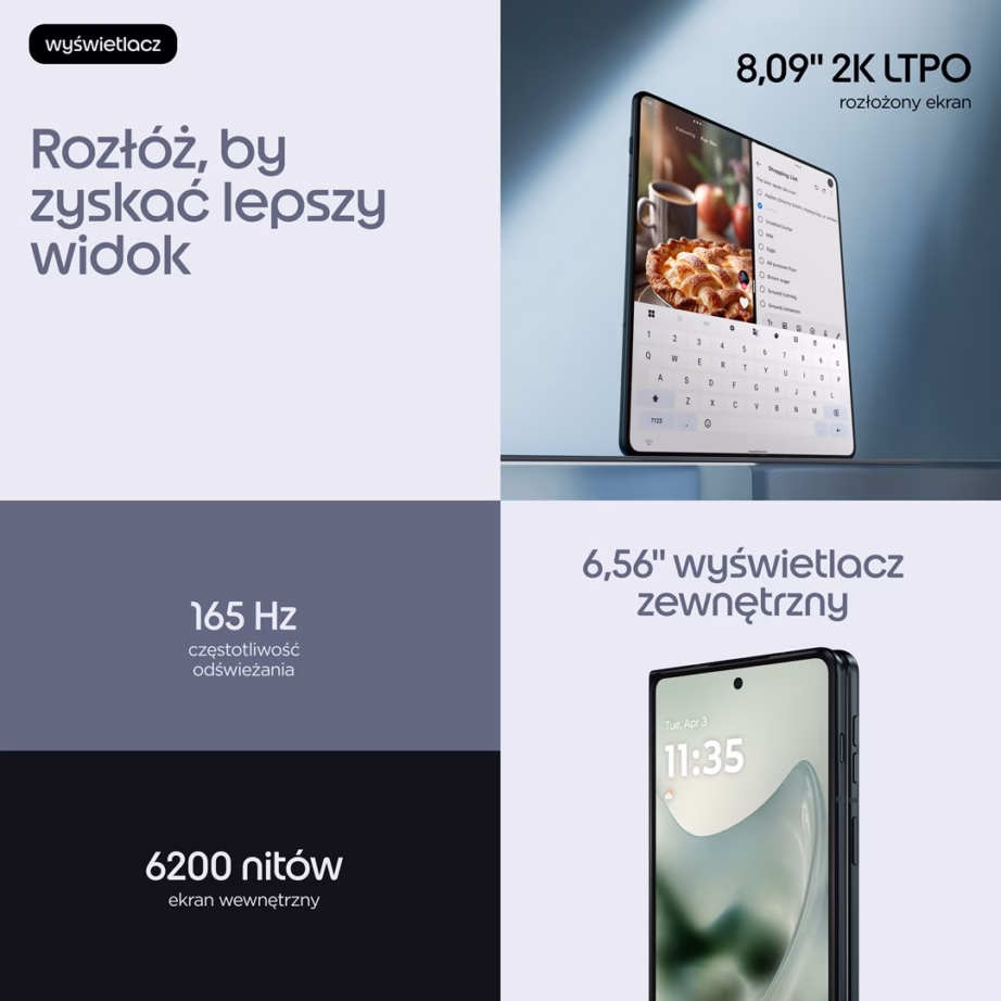 Volditav nutitelefon Motorola razr fold, 8,09″, Dual SIM, 16 GB RAM, 512 GB, 6000 mAh - 11