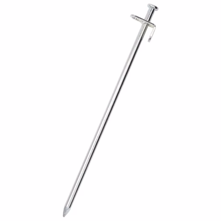 Tsingitud terasest telgivaiad konksu ja aasaga, 24 tk, 30 cm, toru läbimõõt 8 mm - 2