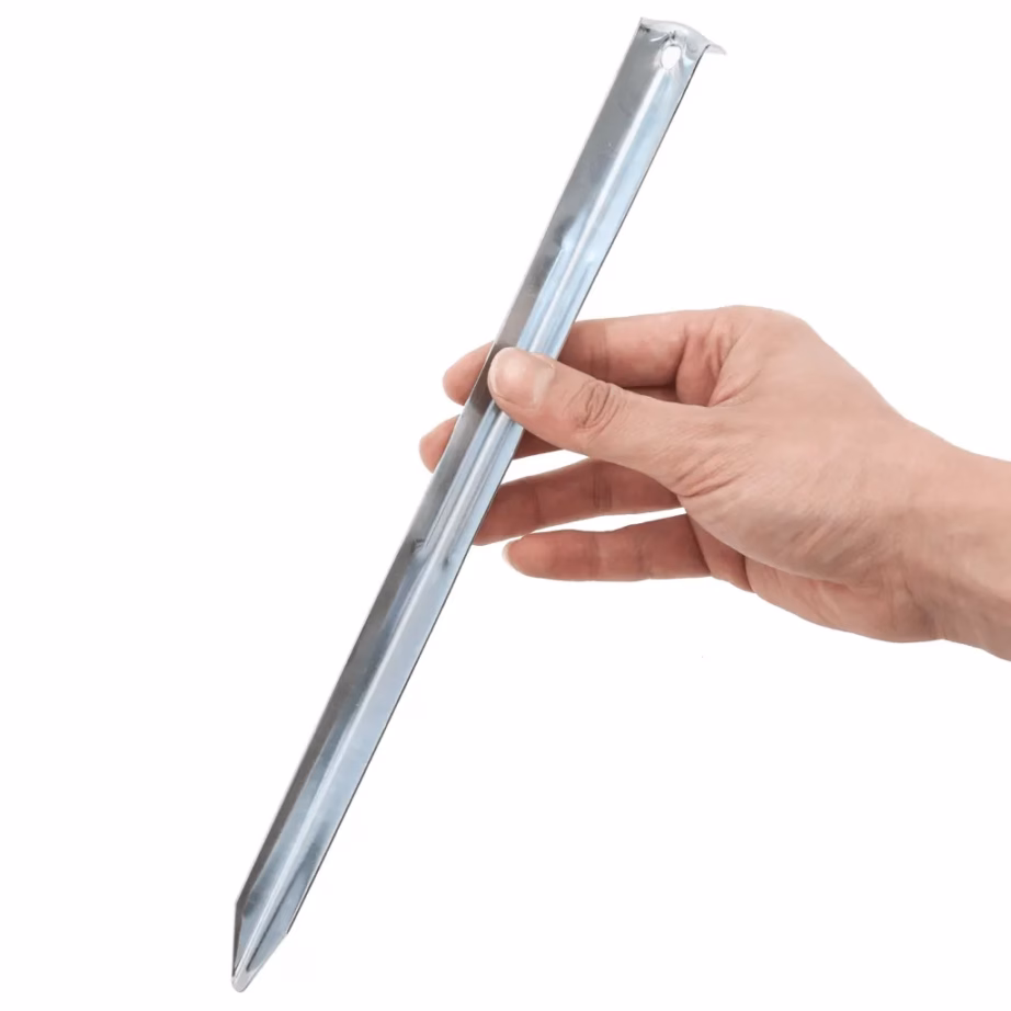 Tsingitud terasest telgivaiad, 24 tk, 30 cm, Ø20 mm, hõbedane - 3