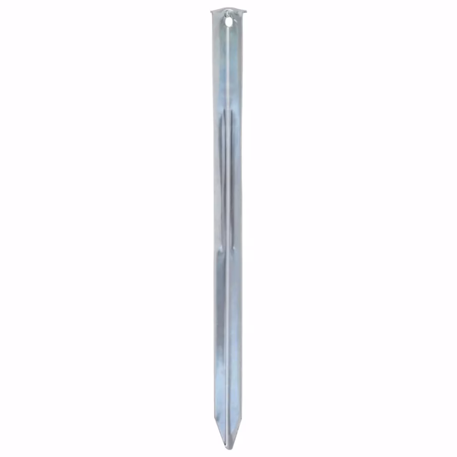 Tsingitud terasest telgivaiad, 24 tk, 30 cm, Ø20 mm, hõbedane - 4