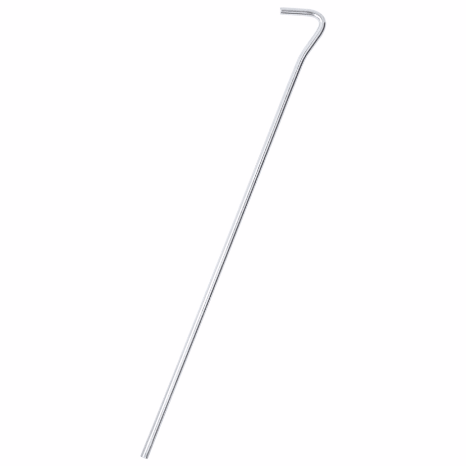Tsingitud terasest telgivaiad konksuga, 25 tk, hõbedased, 30 cm, Ø5 mm - 2