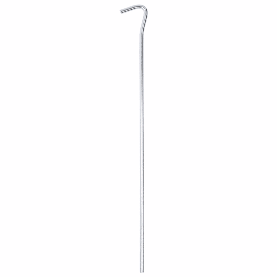 Tsingitud terasest telgivaiad konksuga, 25 tk, hõbedased, 30 cm, Ø5 mm - 3