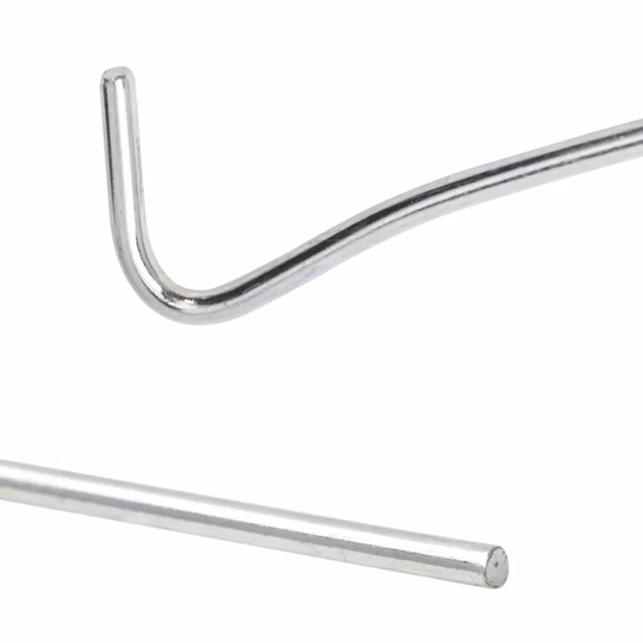 Tsingitud terasest telgivaiad konksuga, 25 tk, hõbedased, 30 cm, Ø5 mm - 4