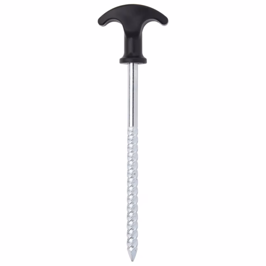 Tsingitud terasest telgivaiad keermestatud pinnaga, 12 tk, 17 cm, Ø 7 mm - 3