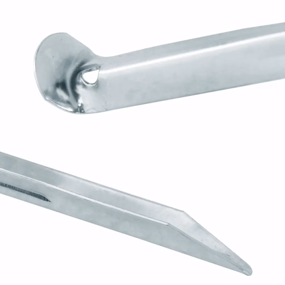 Tsingitud terasest telgivaiad, 24 tk, 22 cm, Ø20 mm, hõbedased - 6