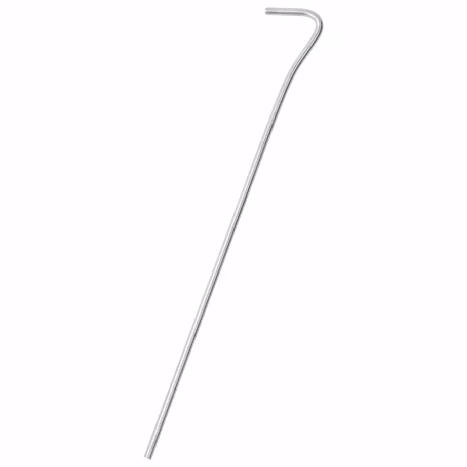 Telgivaiad konksuga, 25 tk, tsingitud teras, hõbedane, 23 cm, Ø4 mm - 2