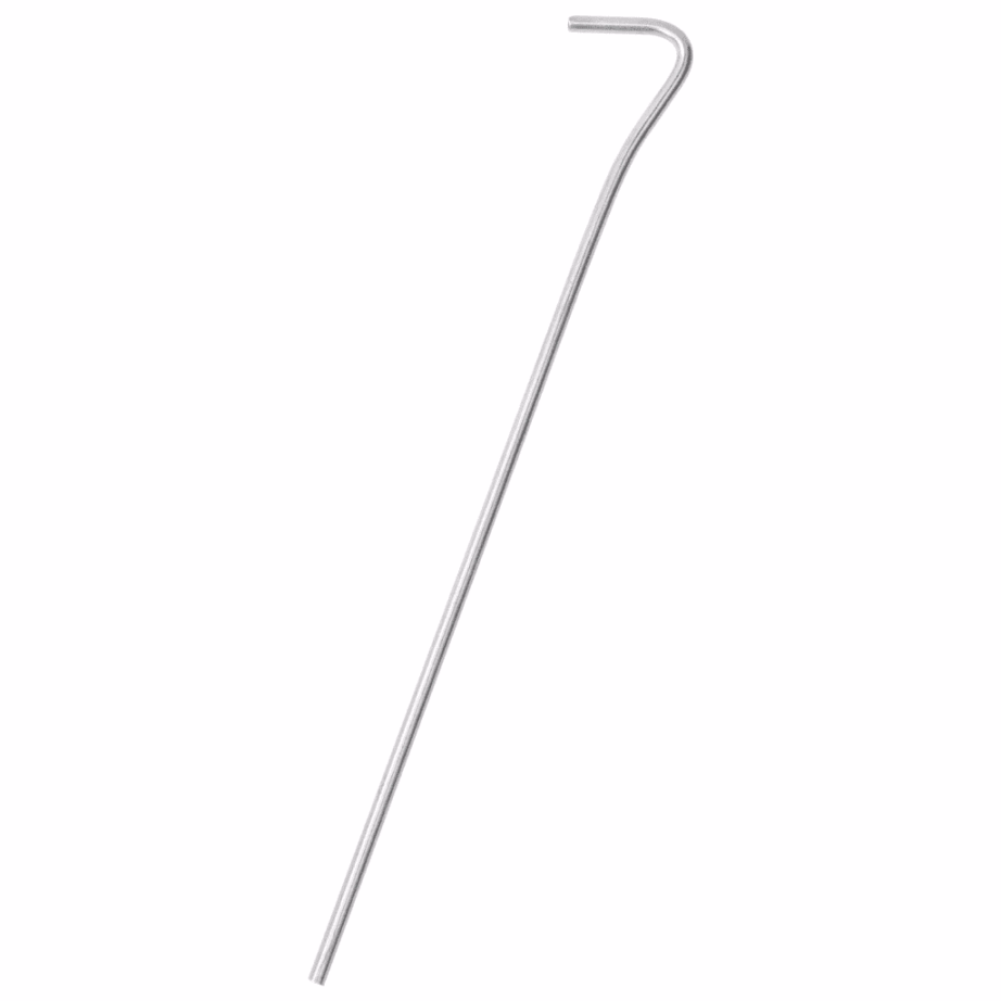 Tsingitud terasest telgivaiad konksuga, 50 tk, hõbedane, 23 cm, Ø 4 mm - 2