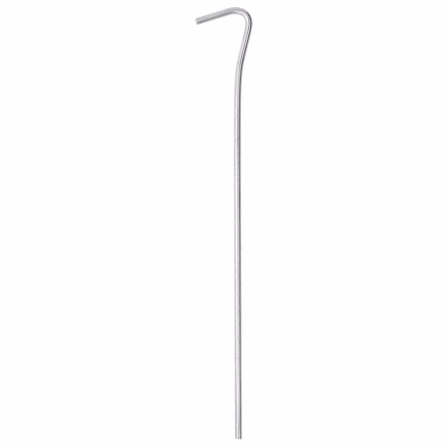 Tsingitud terasest telgivaiad konksuga, 50 tk, hõbedane, 23 cm, Ø 4 mm - 3