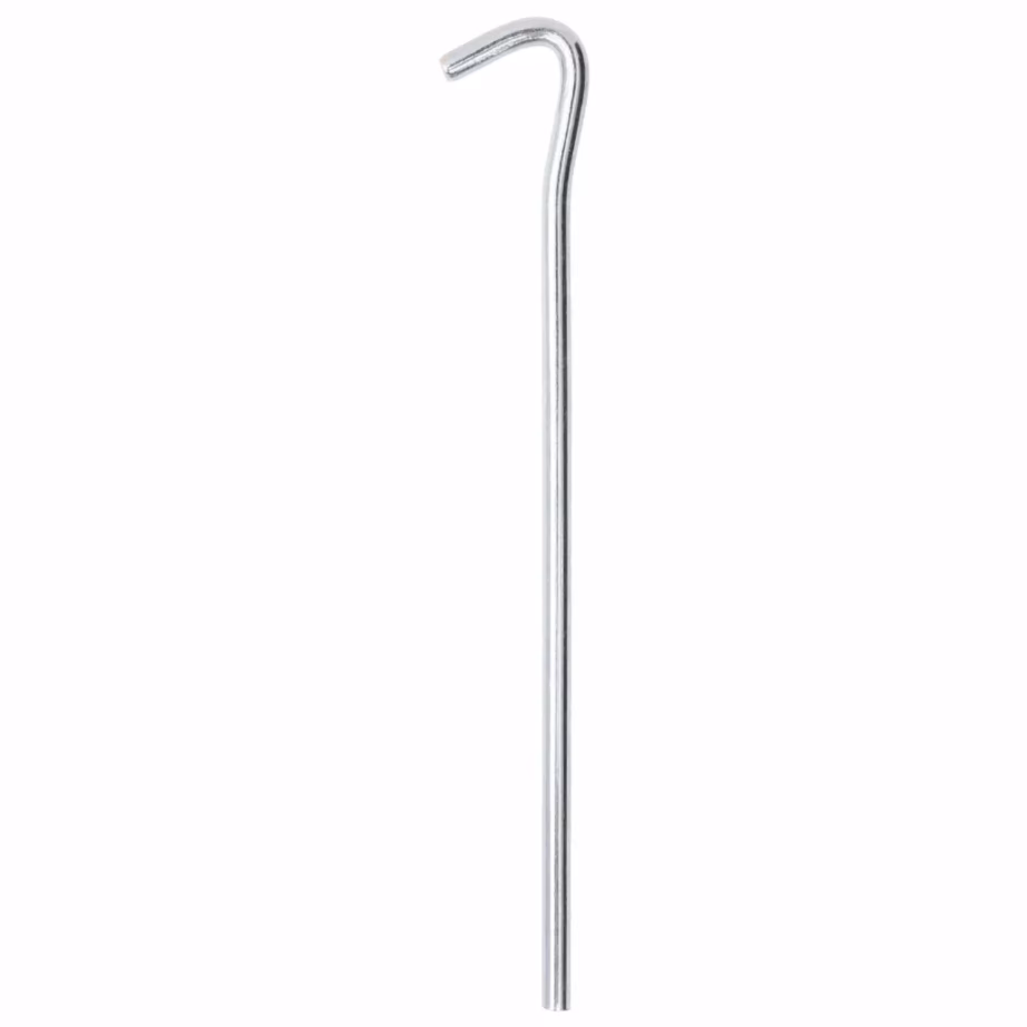 Tsingitud terasest telgivaiad konksuga, 50 tk, hõbedased, 23 cm, Ø 7 mm - 3