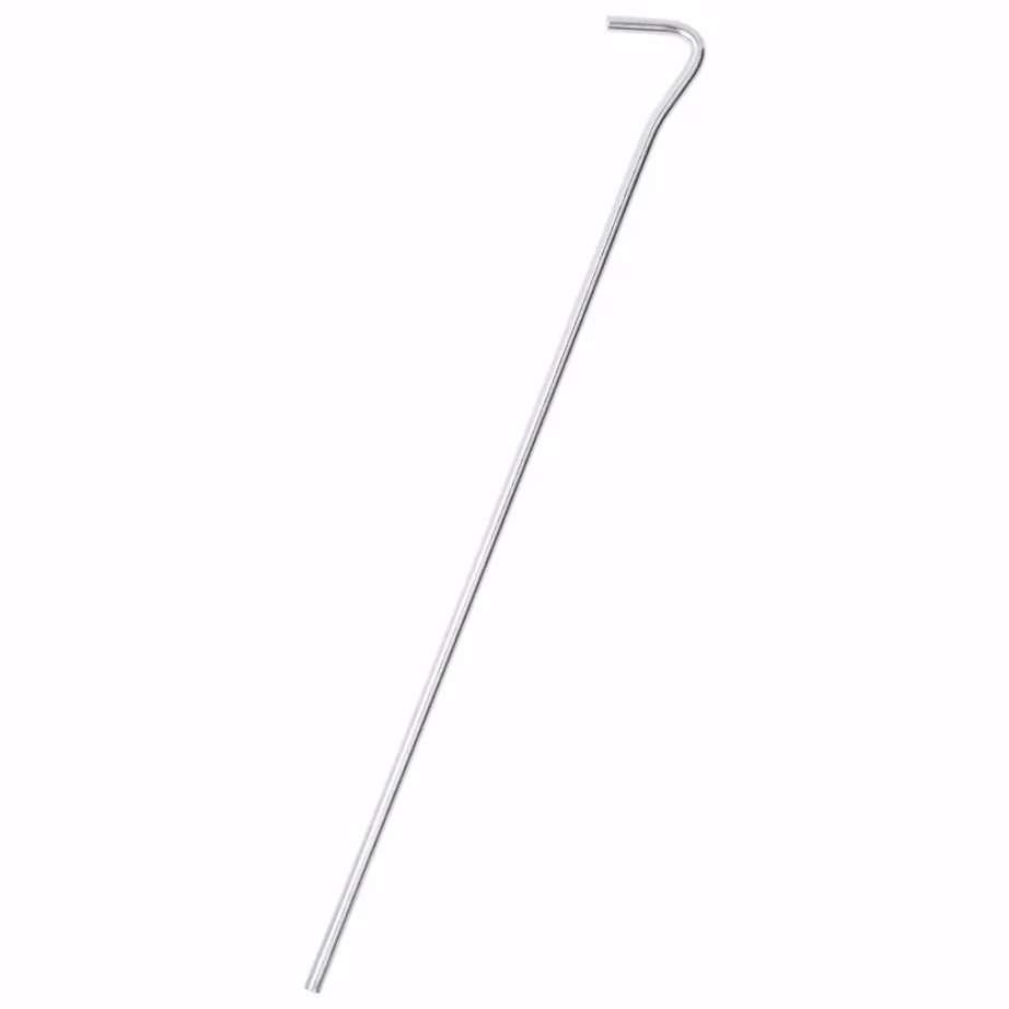 Tsingitud terasest telgivaiad konksuga, 50 tk, hõbedased, 30 cm, Ø 7 mm - 2