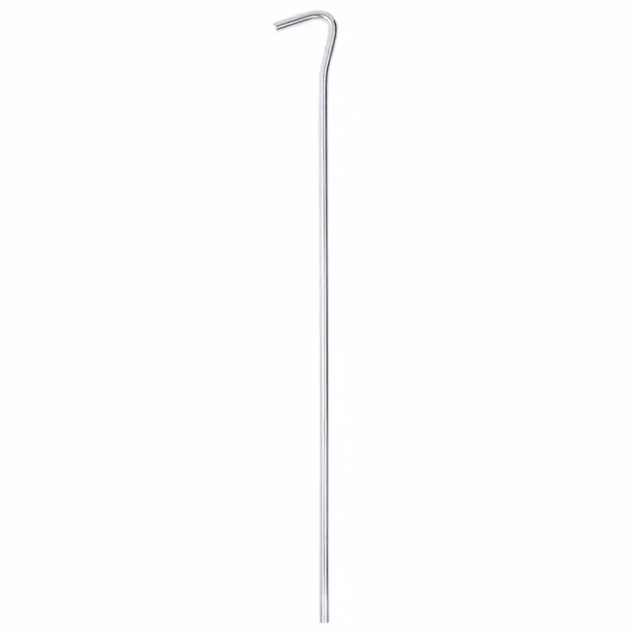 Tsingitud terasest telgivaiad konksuga, 50 tk, hõbedased, 30 cm, Ø 7 mm - 3