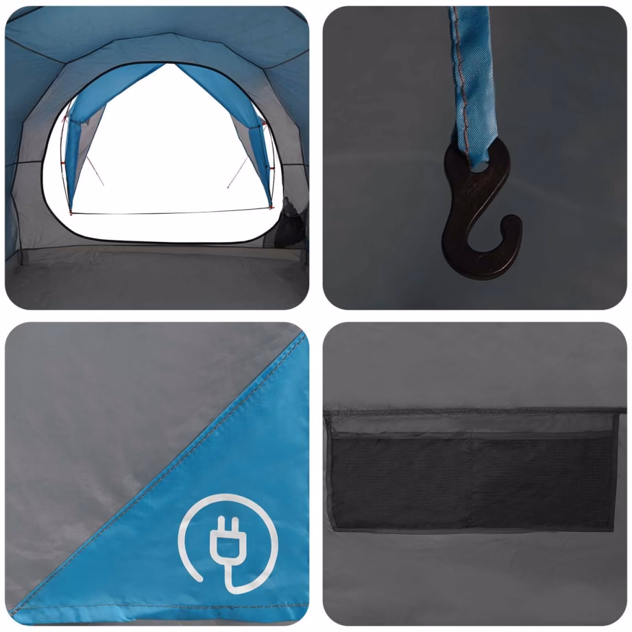 Tunnelitelk peredele, sinine, 562 x 265 x 216 cm, 185T polüester PU-kattega - 10
