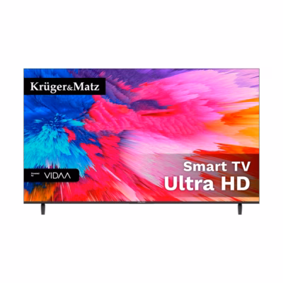 Smart TV Kruger & Matz KM0255UHD-V3, 55" (139 cm) UHD, Wi‑Fi, must