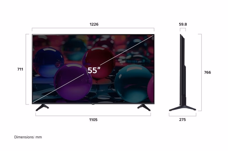 4K UHD nutiteler LG 55UA73003LA, 55″ (139,7 cm), Wi‑Fi, must - 4