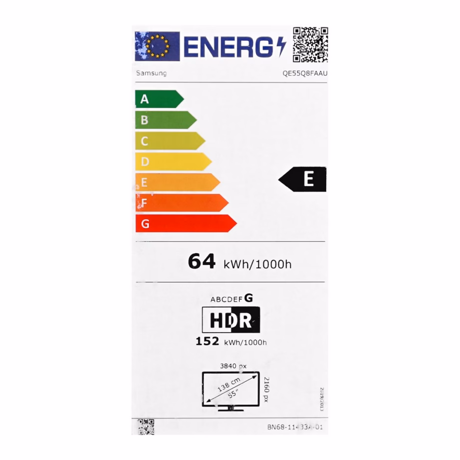 4K UHD nutiteler Samsung Q8F QE55Q8FAAU, 55″, Wi‑Fi, hall - 11