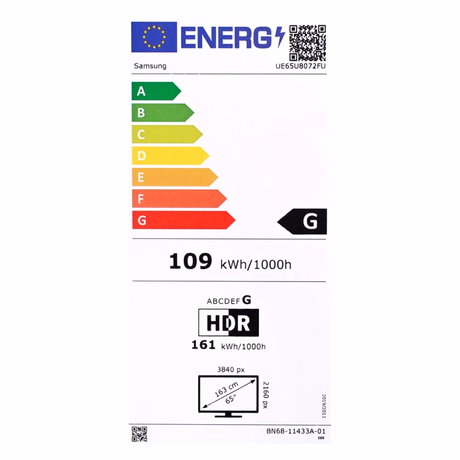 4K UHD Smart TV Samsung UE65U8072FU, 65″ (165,1 cm), Wi‑Fi, must - 21