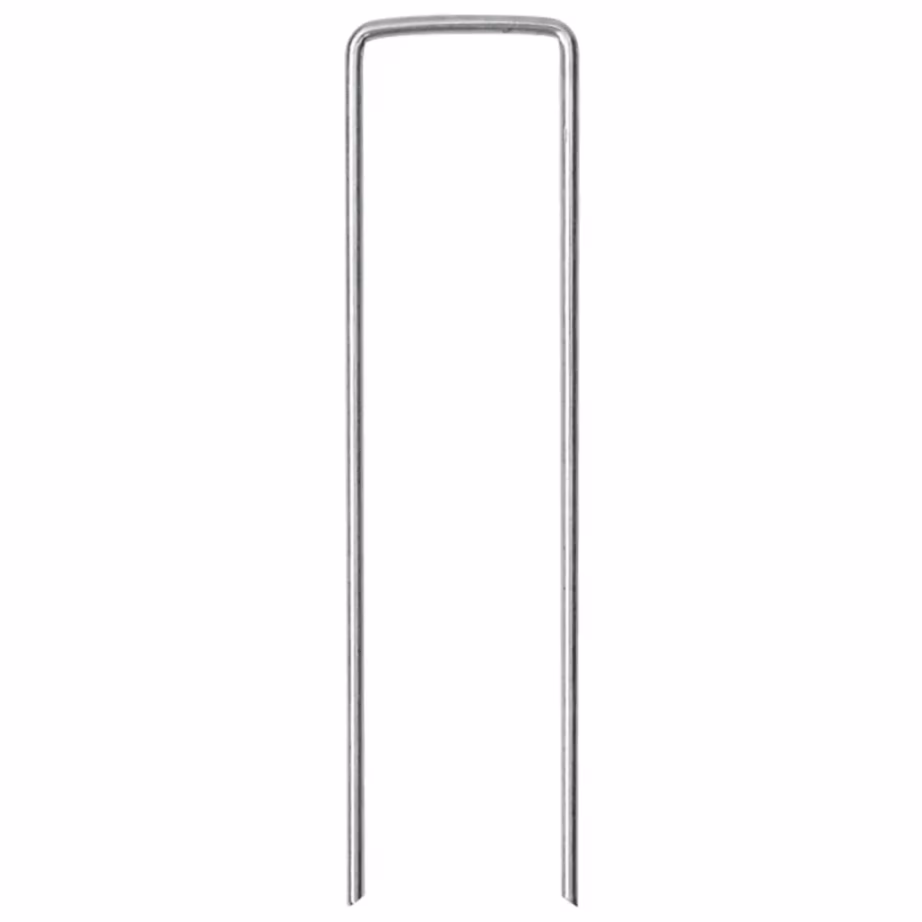 U-kujulised maavaiad, tsingitud teras, 25 tk, 15 x 3,5 cm, hõbedane - 3