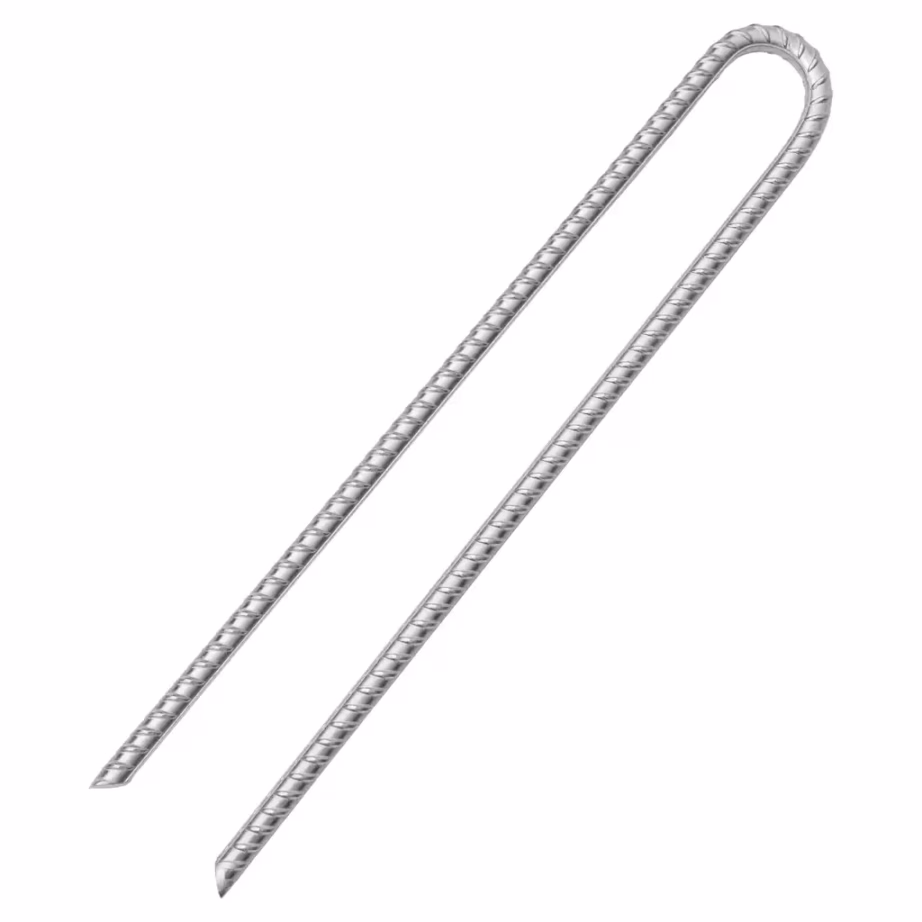 U-kujulised telgivaiad, tsingitud teras, 12 tk, 41,5 cm, Ø12 mm - 3