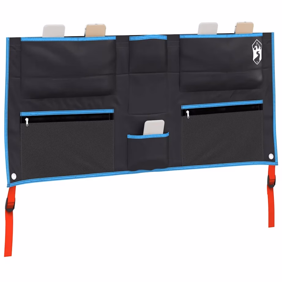 Riputatav väline hoiukott taskutega, must-sinine Oxford-kangas, 98 x 47 cm - 3