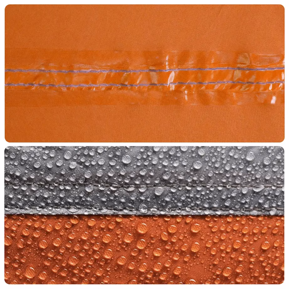 2-kohaline veekindel matkatelk A-raamiga, hall/oranž, 200 x 120 x 88/62 cm - 13
