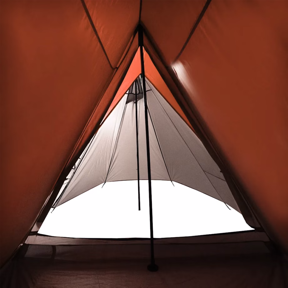 Veekindel A-raamiga matkatelk 3 inimesele, hall/oranž, varikatuse ja kandekotiga, 470 x 220 x 170 cm - 10