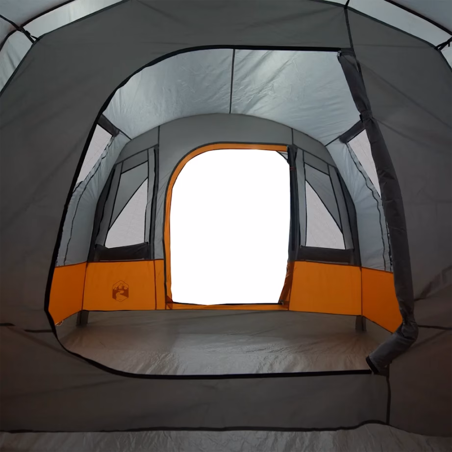 Veekindel tunneltelk varikatusega, 3-le, hall ja oranž, 400 x 260 x 210 cm - 9
