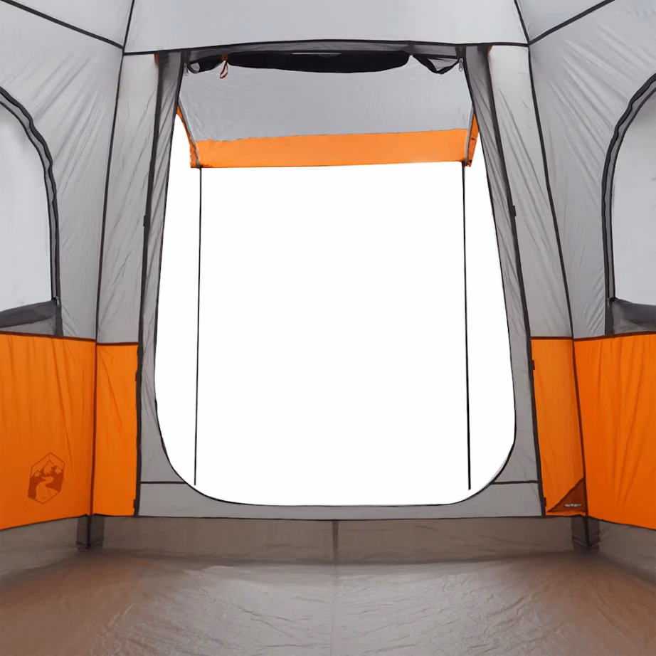 Veekindel autotelk 4 inimesele, hall/oranž, PU-kattega 185T polüester, 410 x 357 x 222 cm - 9