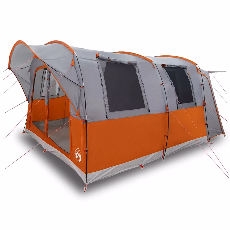 Veekindel autotelk 4 inimesele varikatusega, hall/oranž, 435 x 320 x 213 cm - 2