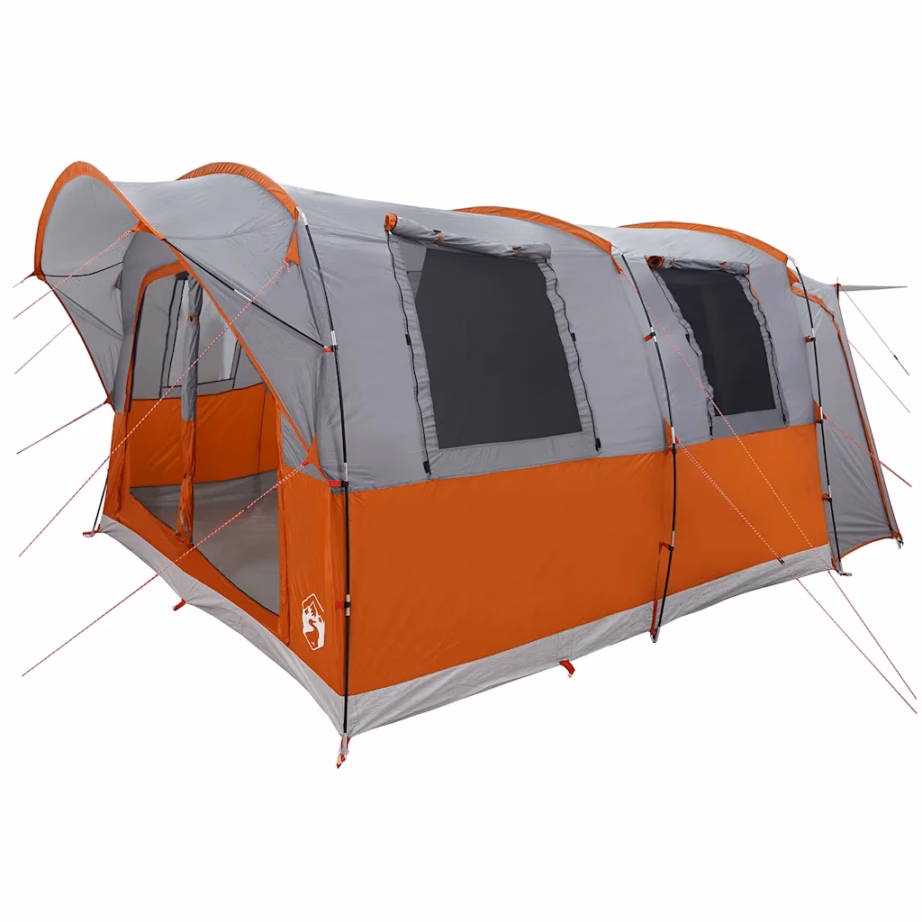 Veekindel autotelk 4 inimesele varikatusega, hall/oranž, 435 x 320 x 213 cm - 4