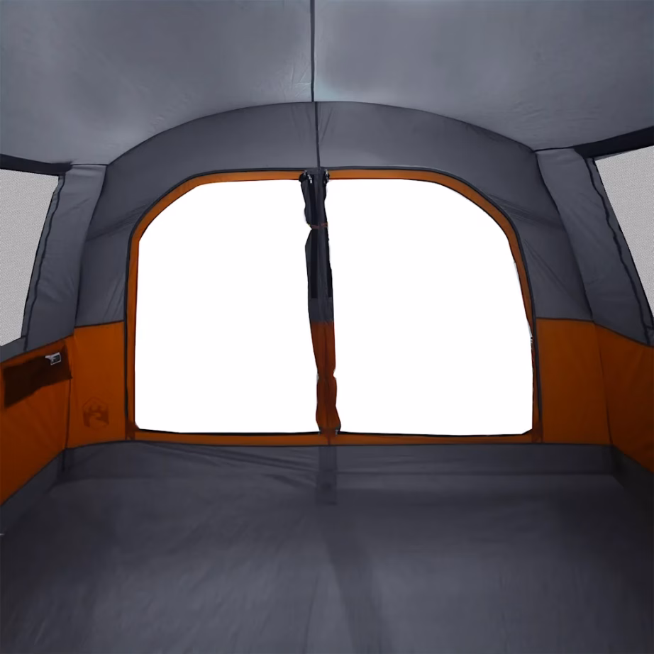 Veekindel autotelk 4 inimesele varikatusega, hall/oranž, 435 x 320 x 213 cm - 10