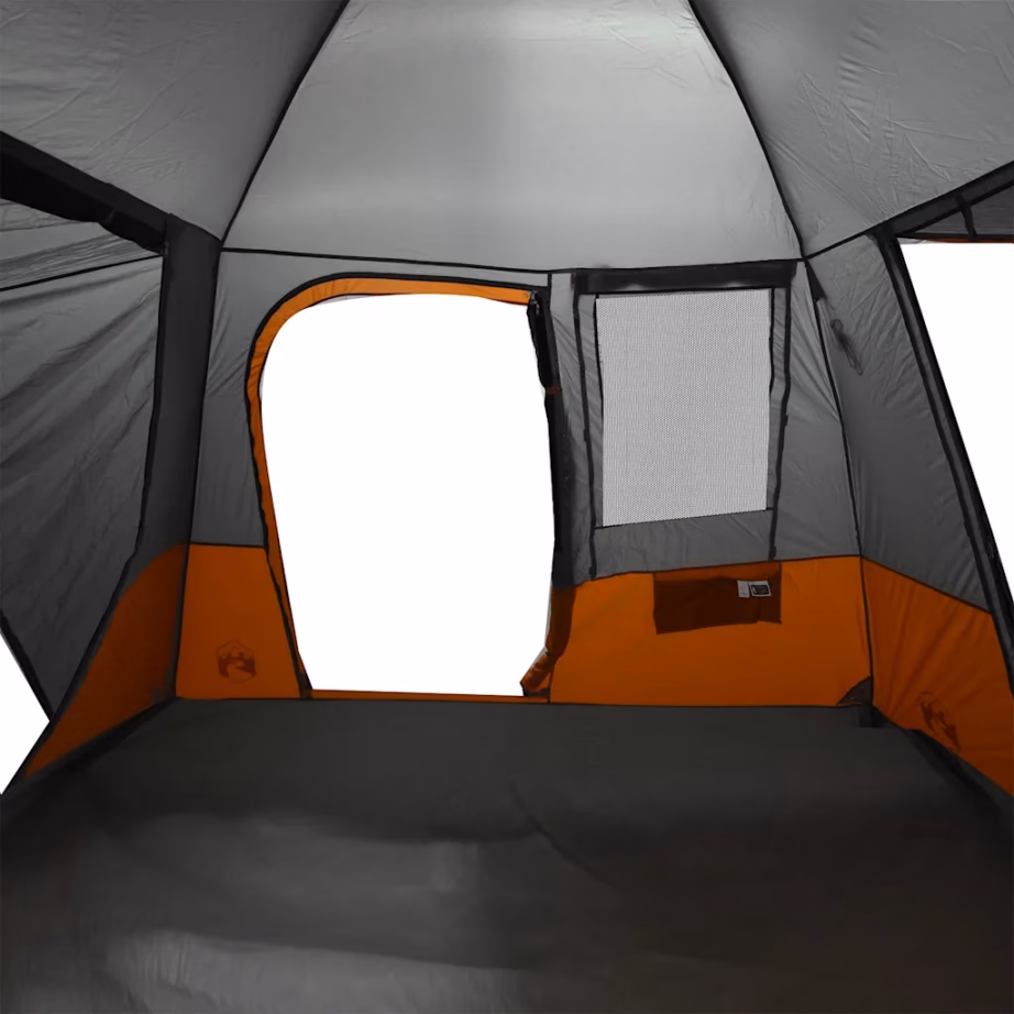 Veekindel autotelk 4 inimesele varikatuse ja kandekotiga, hall/oranž, 314 x 314 x 240 cm, PU-kattega 185T polüester - 12
