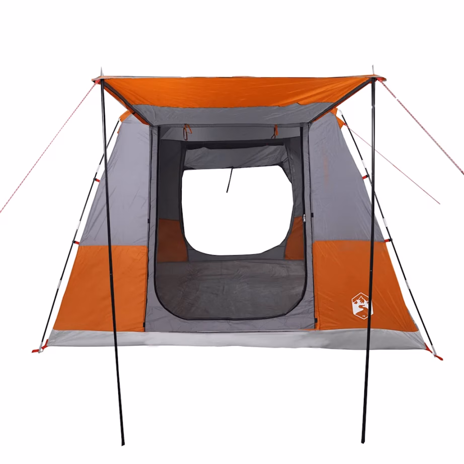 Veekindel autotelk 4 inimesele varikatuse ja kandekotiga, hall/oranž, 314 x 314 x 240 cm, PU-kattega 185T polüester - 10