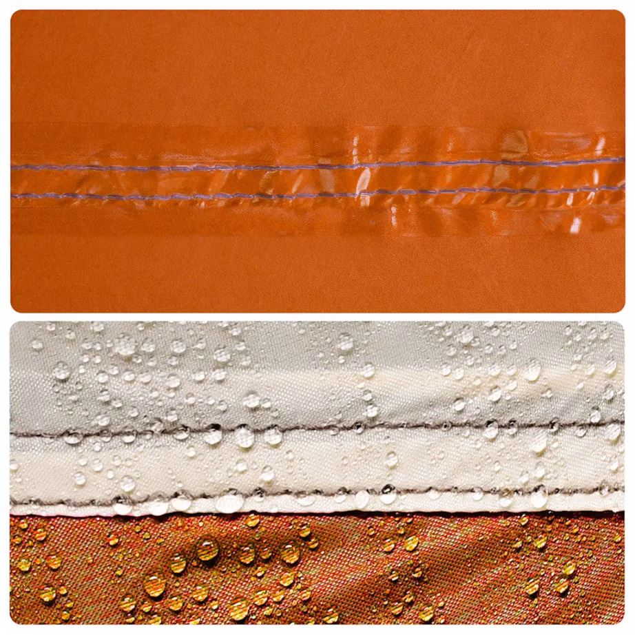 Veekindel hoiutelk perematkadele, hall ja oranž, PU-kattega 185T polüester, 204 x 122 x 168 cm - 13