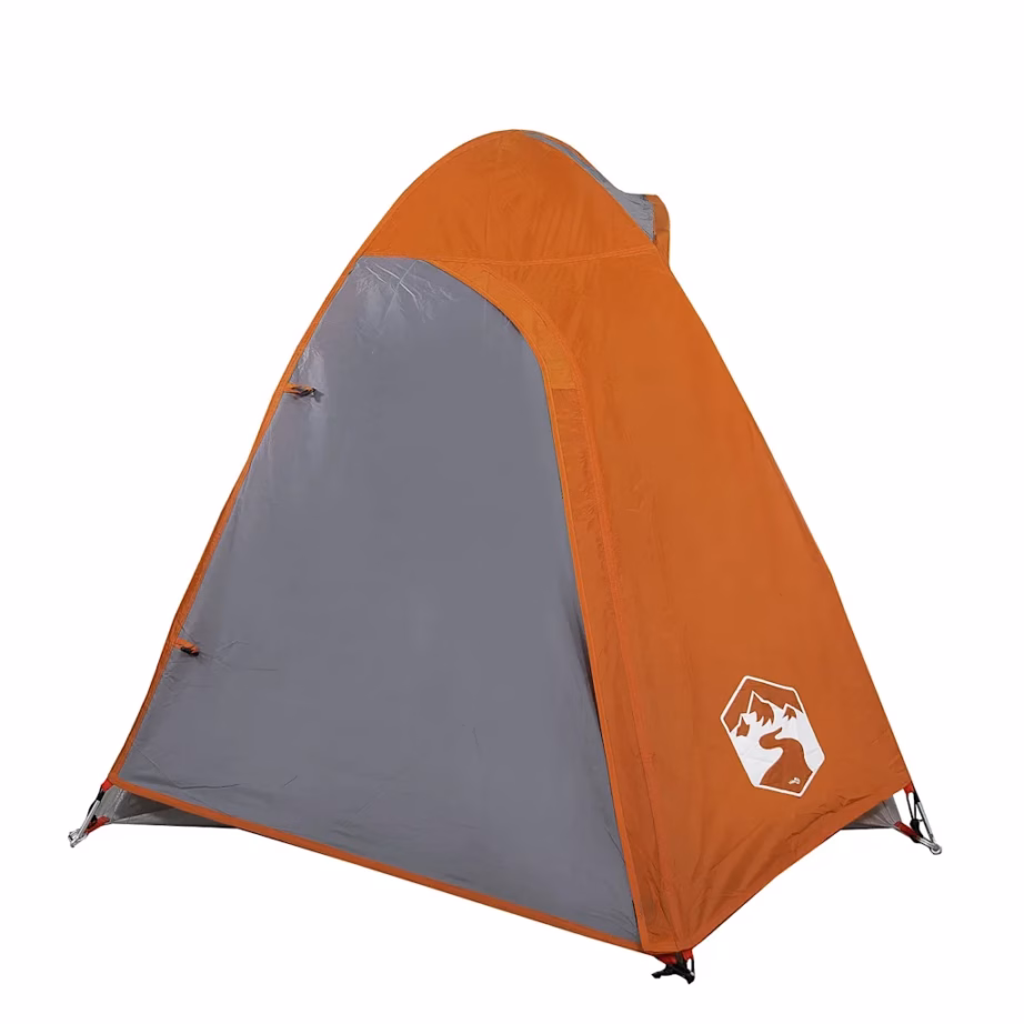 Veekindel kuppelmatkatelk 2 inimesele, oranž, PU-kattega 185T polüester, eemaldatava vihmakatte ja E-pordiga, 254 x 135 x 112 cm - 6