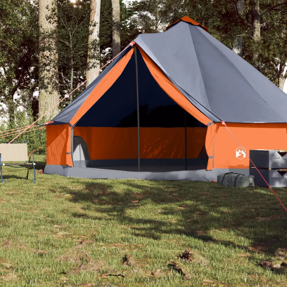 Veekindel peretelk 8 inimesele, tipi kujuline, hall ja oranž, 410 x 410 x 250 cm - 3
