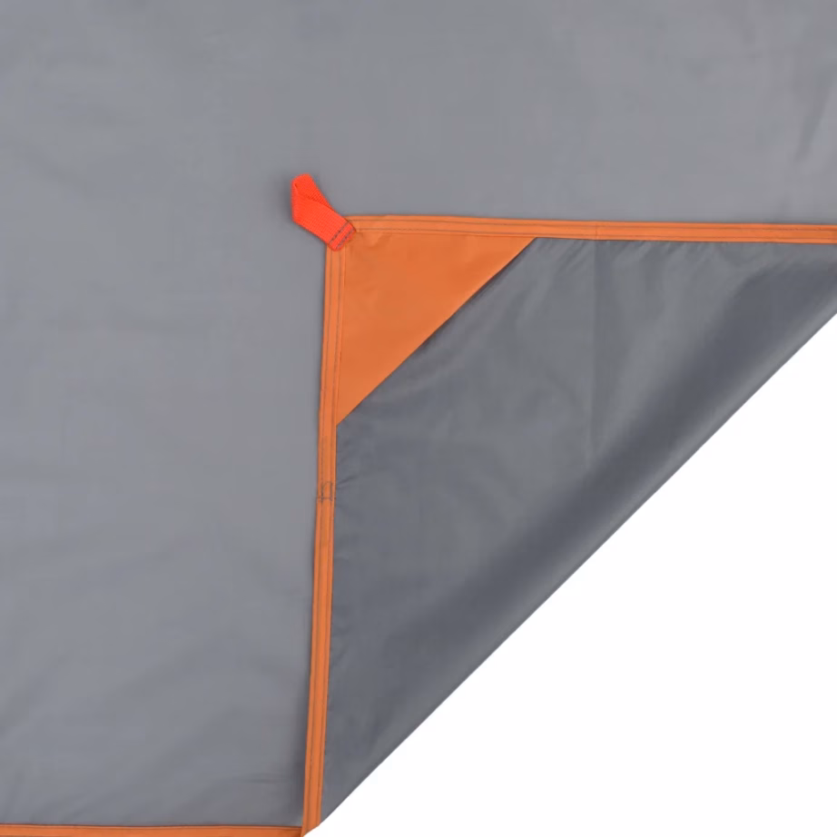 Veekindel piknikutekk kinnitusvaiade ja kandekotiga, hall/oranž, 205 x 155 cm - 4