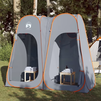 Veekindel pop-up privaatsustelk, 2 uksega, hall/oranž, 233 x 120 x 193 cm