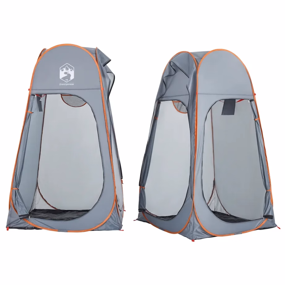 Veekindel pop-up privaatsustelk, 2 uksega, hall/oranž, 233 x 120 x 193 cm - 5