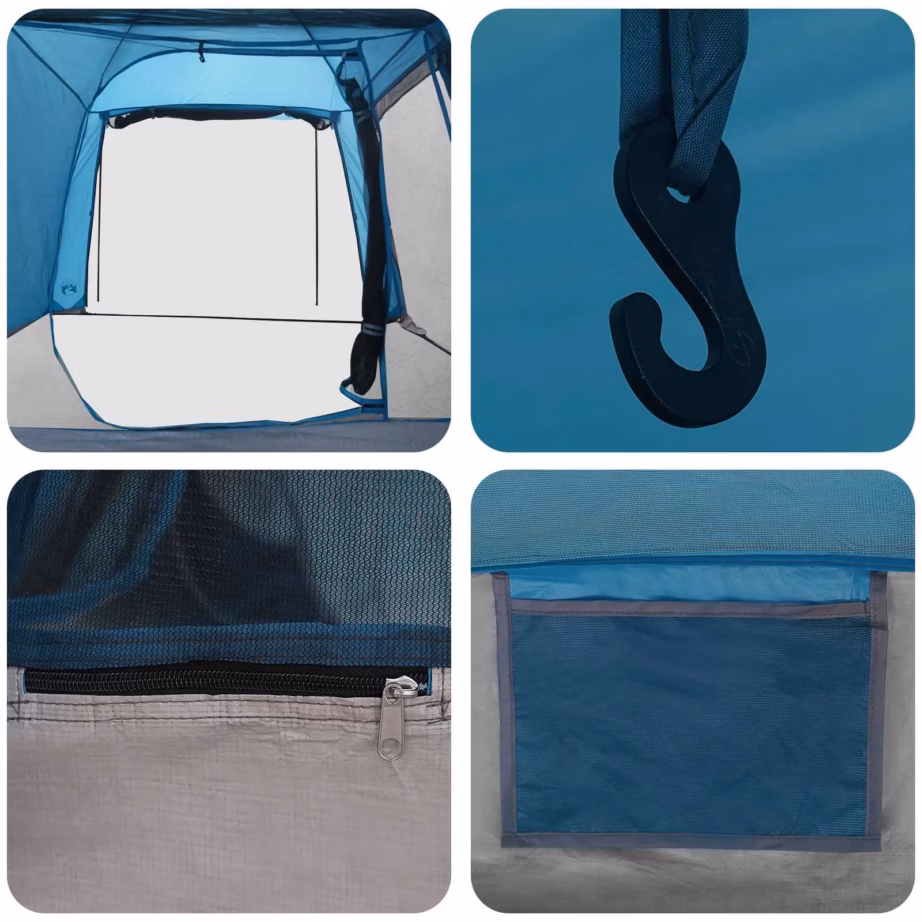 Veekindel tunnelitelk peredele, sinine, 361 x 235 x 147 cm, 185T polüester PU-kattega - 8
