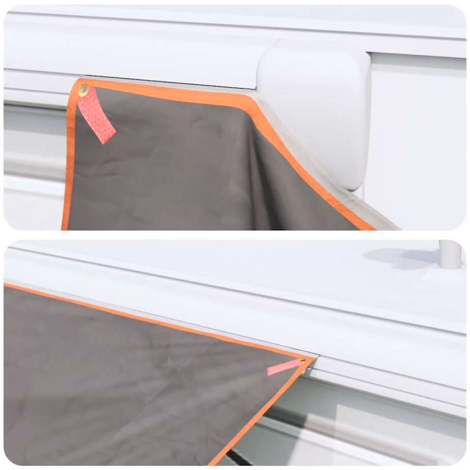 Veekindel tarp-varikatus hall/oranž, 240 x 460 cm - 11