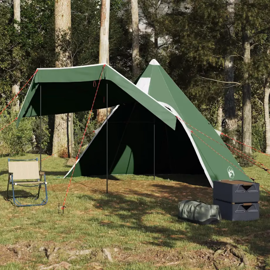 Veekindel tipi matkatelk 5 inimesele, roheline, 366 x 366 x 205 cm - 4