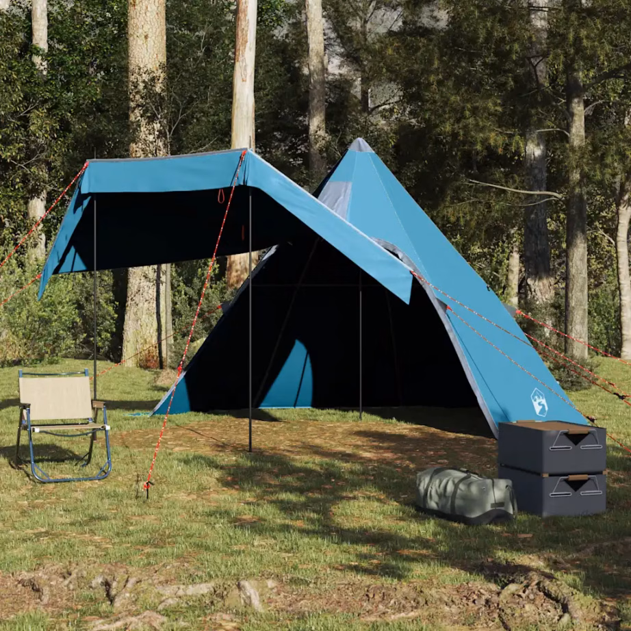 Veekindel tipi matkatelk 5 inimesele varikatusega, sinine - 4