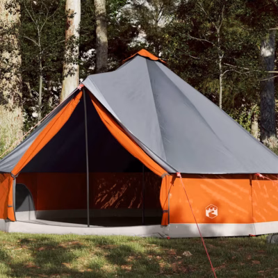 Veekindel tipi peretelk 12 inimesele, hall ja oranž, 600 x 600 x 350 cm