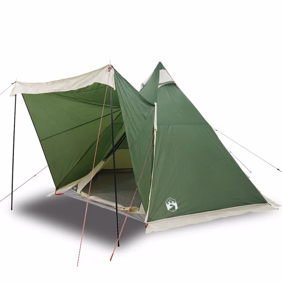 Veekindel tipi peretelk 6 inimesele verandaga, roheline, 408 x 350 x 240 cm - 2