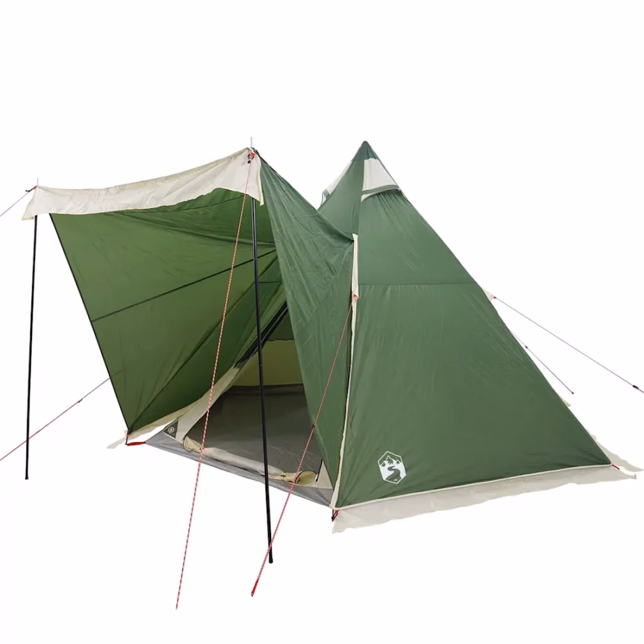 Veekindel tipi peretelk 6 inimesele verandaga, roheline, 408 x 350 x 240 cm - 3
