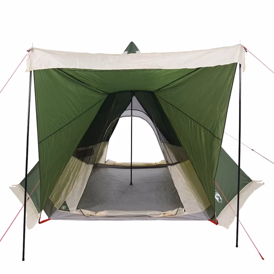 Veekindel tipi peretelk 6 inimesele verandaga, roheline, 408 x 350 x 240 cm - 5