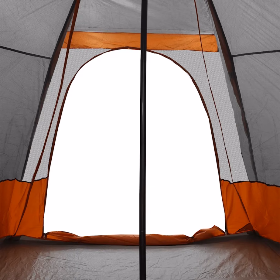 Veekindel tipi peretelk 6 inimesele, hall ja oranž, PU-kattega polüester, 408 x 350 x 240 cm - 11
