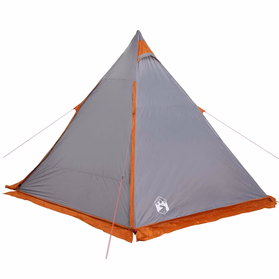 Veekindel tipi peretelk 6 inimesele, hall ja oranž, PU-kattega polüester, 408 x 350 x 240 cm - 9