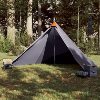 7-kohaline veekindel tipi peretelk, hall ja oranž, 427 x 411 x 178 cm